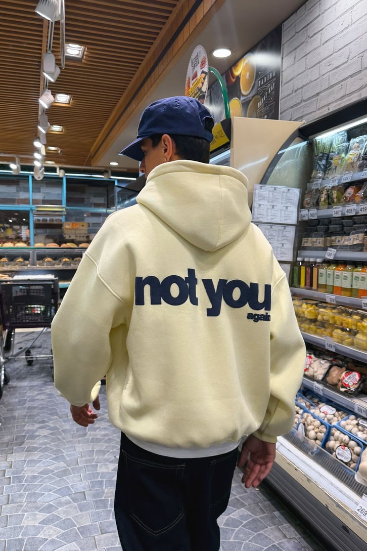 Not You Again Baskılı Hoodie