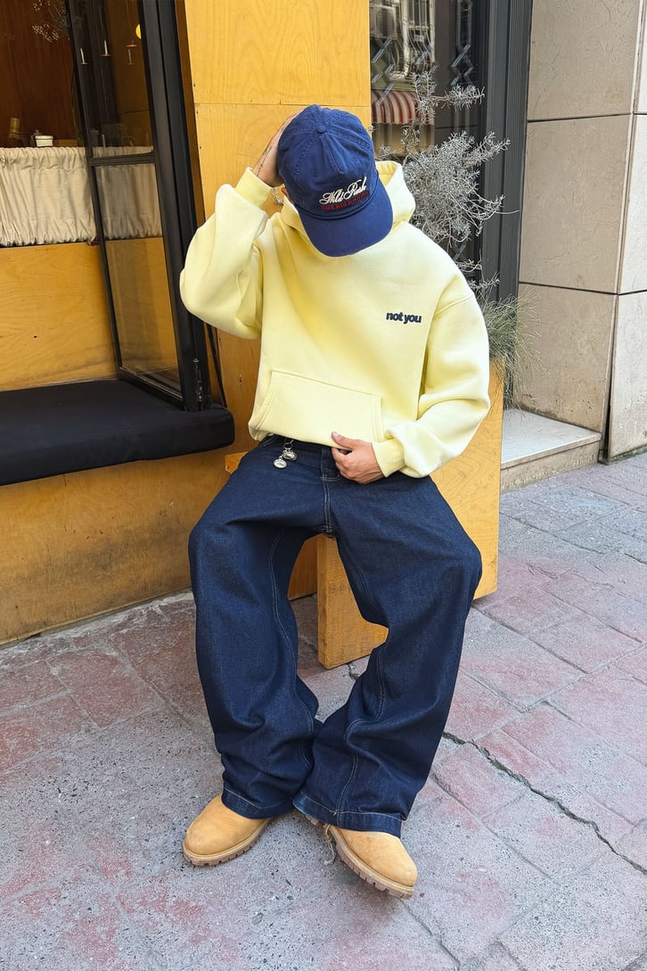 Not You Again Baskılı Hoodie