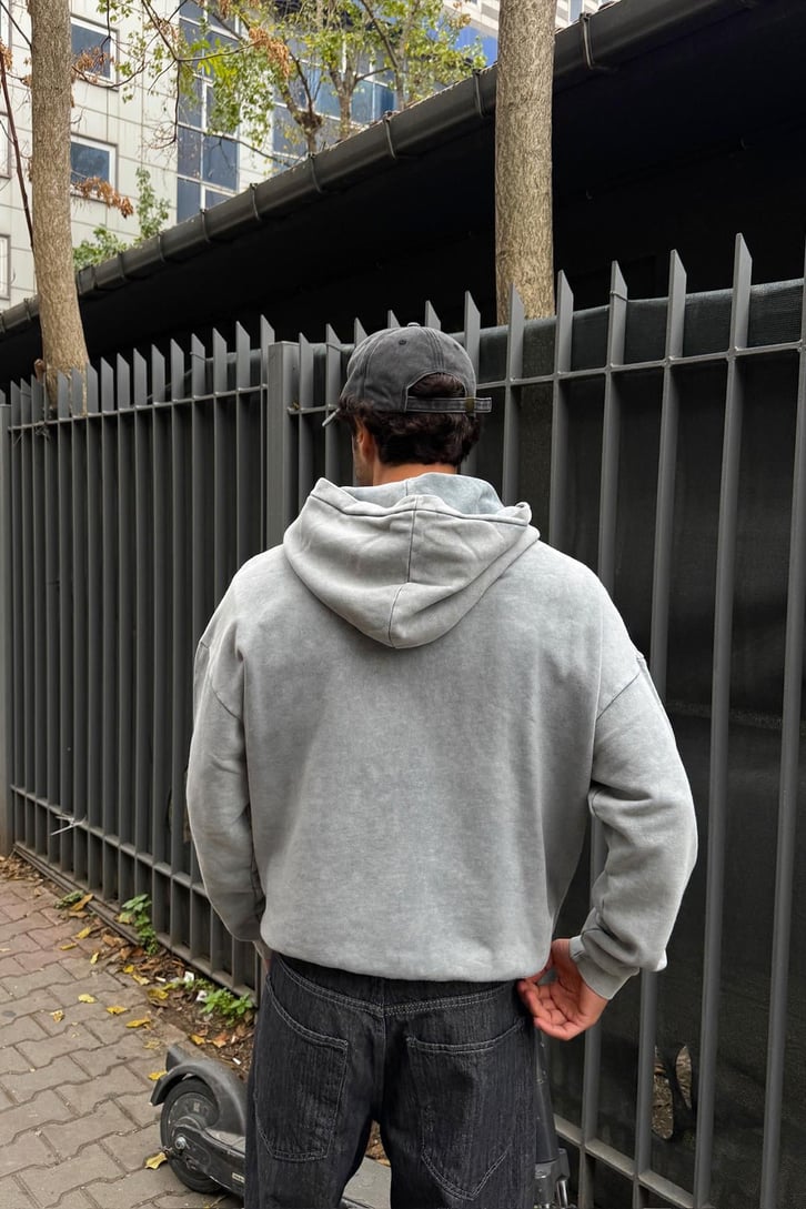 Ny Nakışlı Zip Hoodie