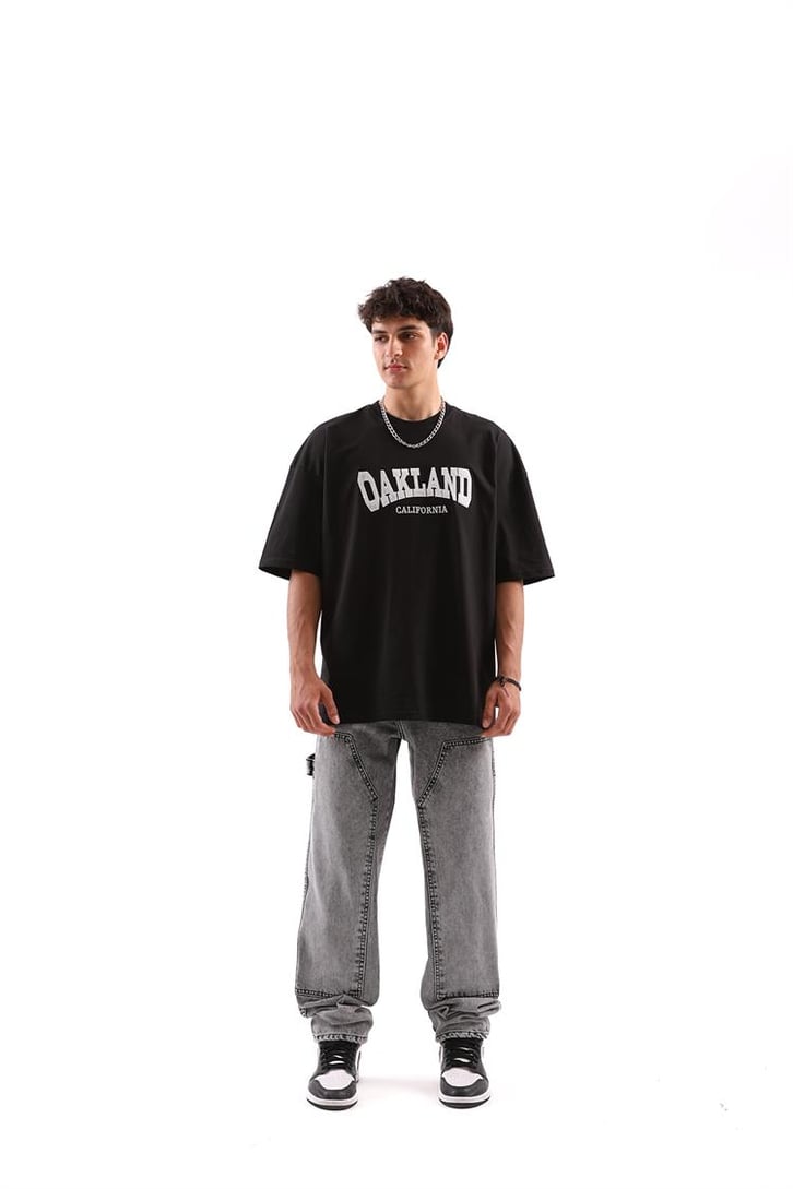 Oakland Baskılı Oversize Tshirt