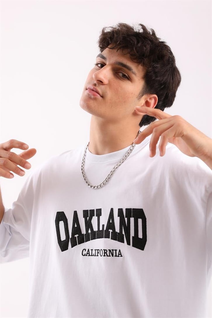 Oakland Baskılı Oversize Tshirt