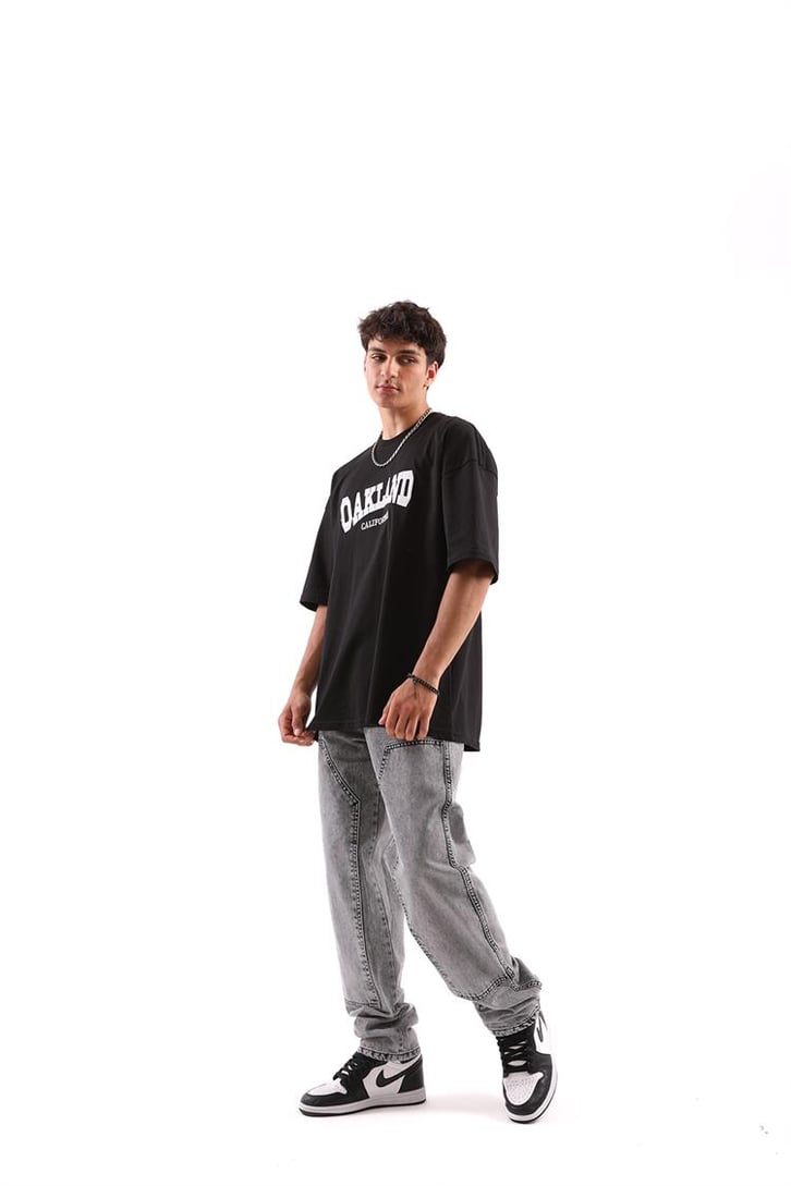 Oakland Baskılı Oversize Tshirt