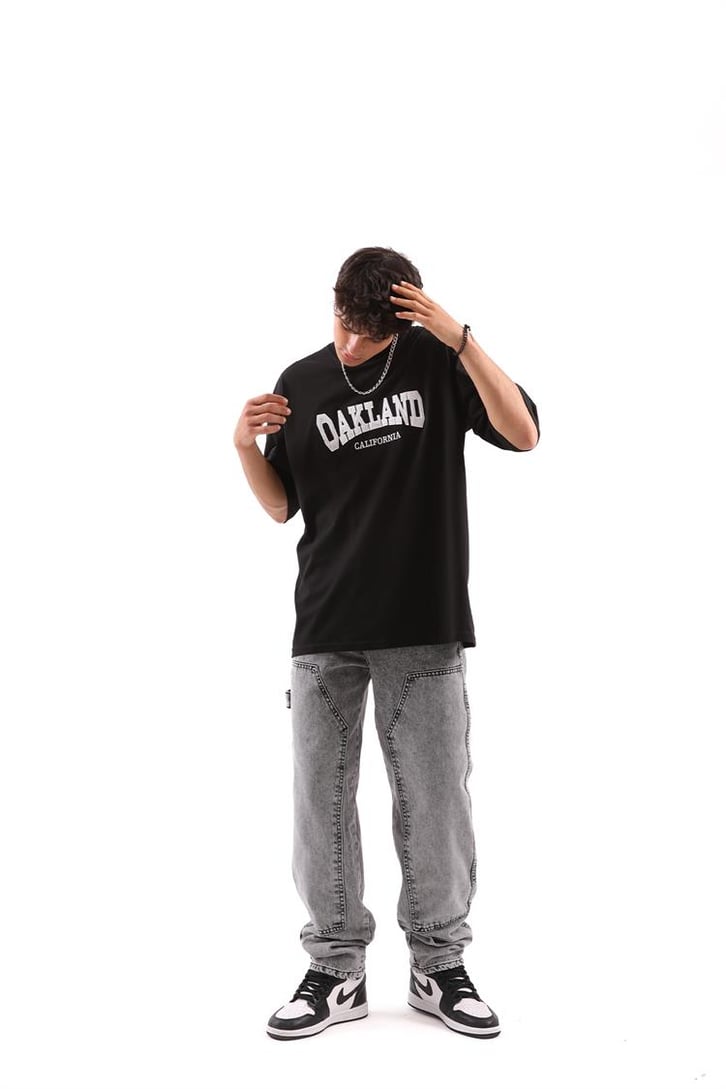 Oakland Baskılı Oversize Tshirt