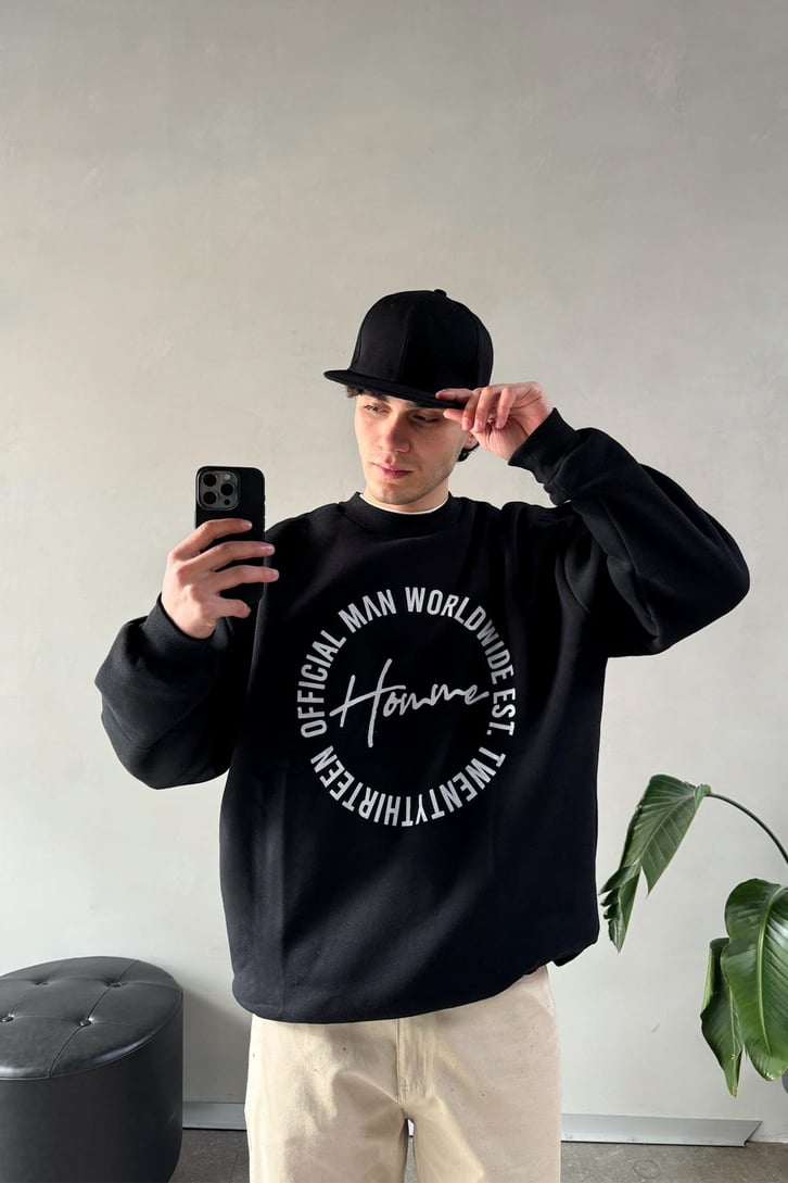 Official Man Worldwide Baskılı Sweatshirt
