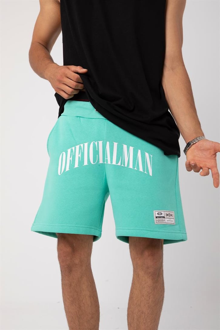 Officialman Baskılı Yeşil Şort