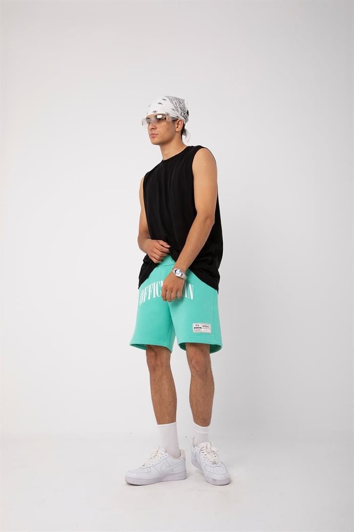 Officialman Baskılı Yeşil Şort