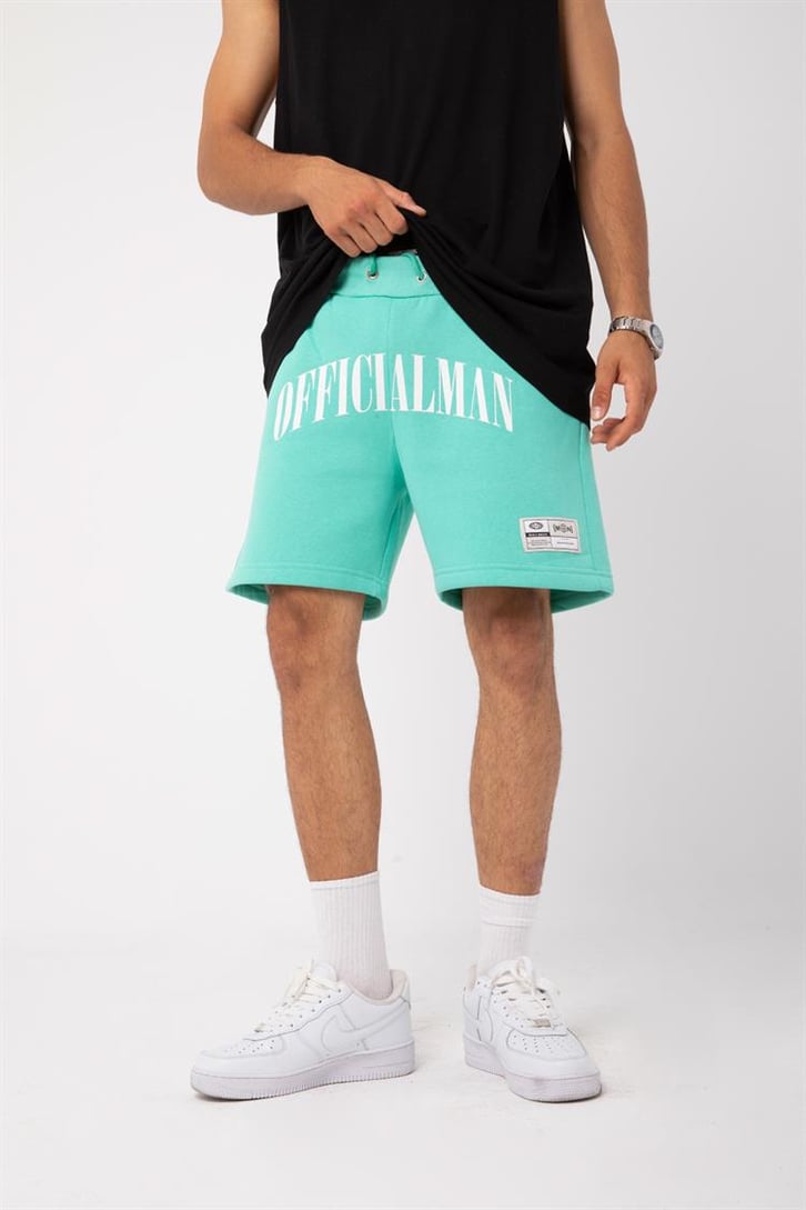 Officialman Baskılı Yeşil Şort