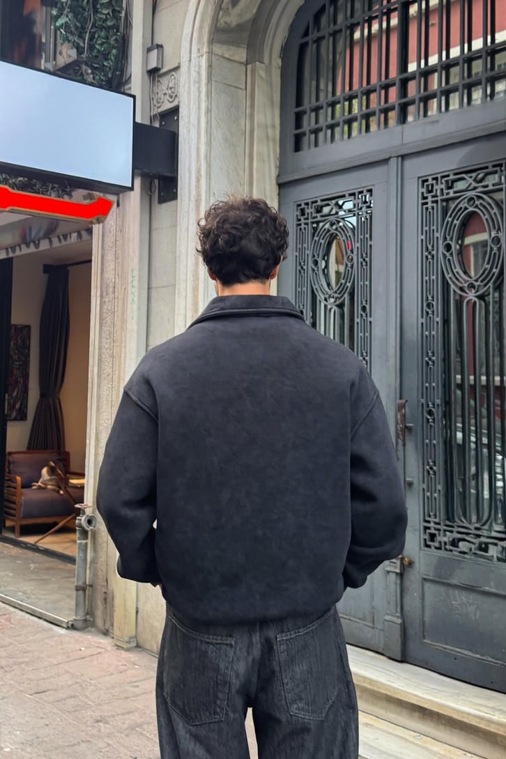 Ön Cep Detay Half Zip Sweatshirt