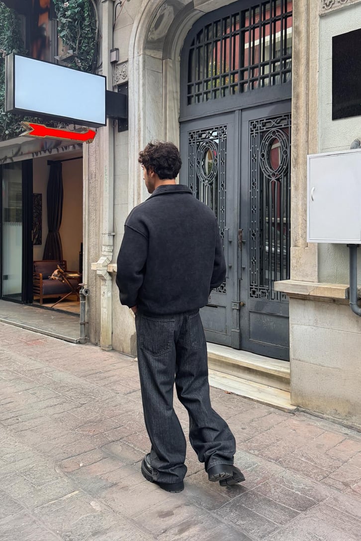 Ön Cep Detay Half Zip Sweatshirt