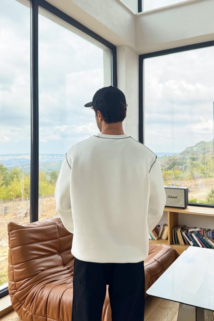 Ön Dikiş Detay Sweatshirt