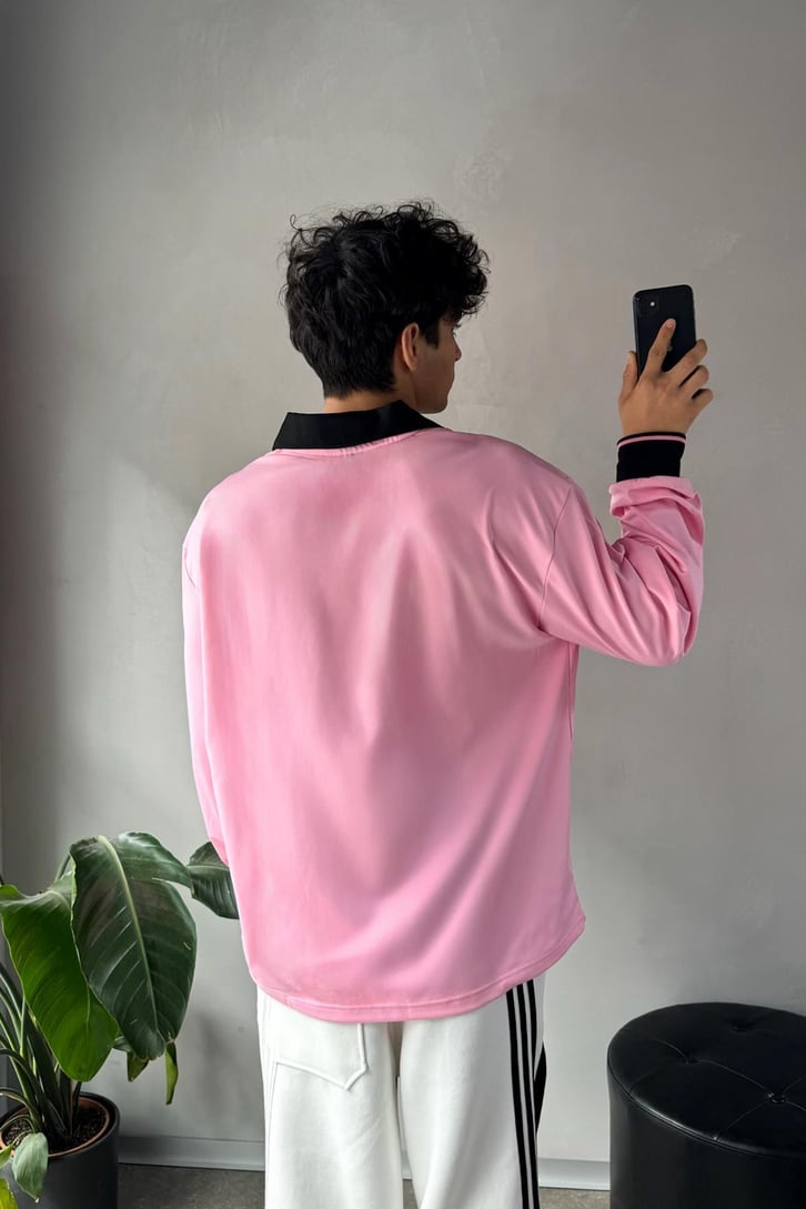 Original Baskılı Polo Yaka Sweatshirt