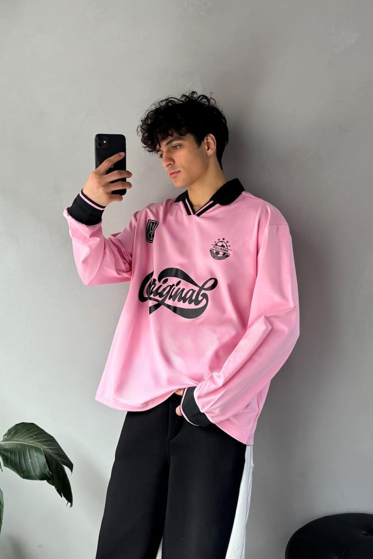 Original Baskılı Polo Yaka Sweatshirt