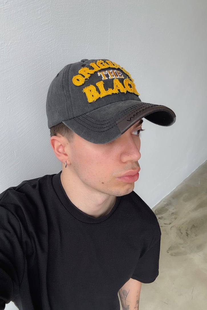 Original Black Nakışlı Şapka