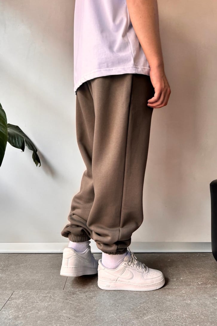 Oversize Açık Kahverengi Jogger Eşofman Altı