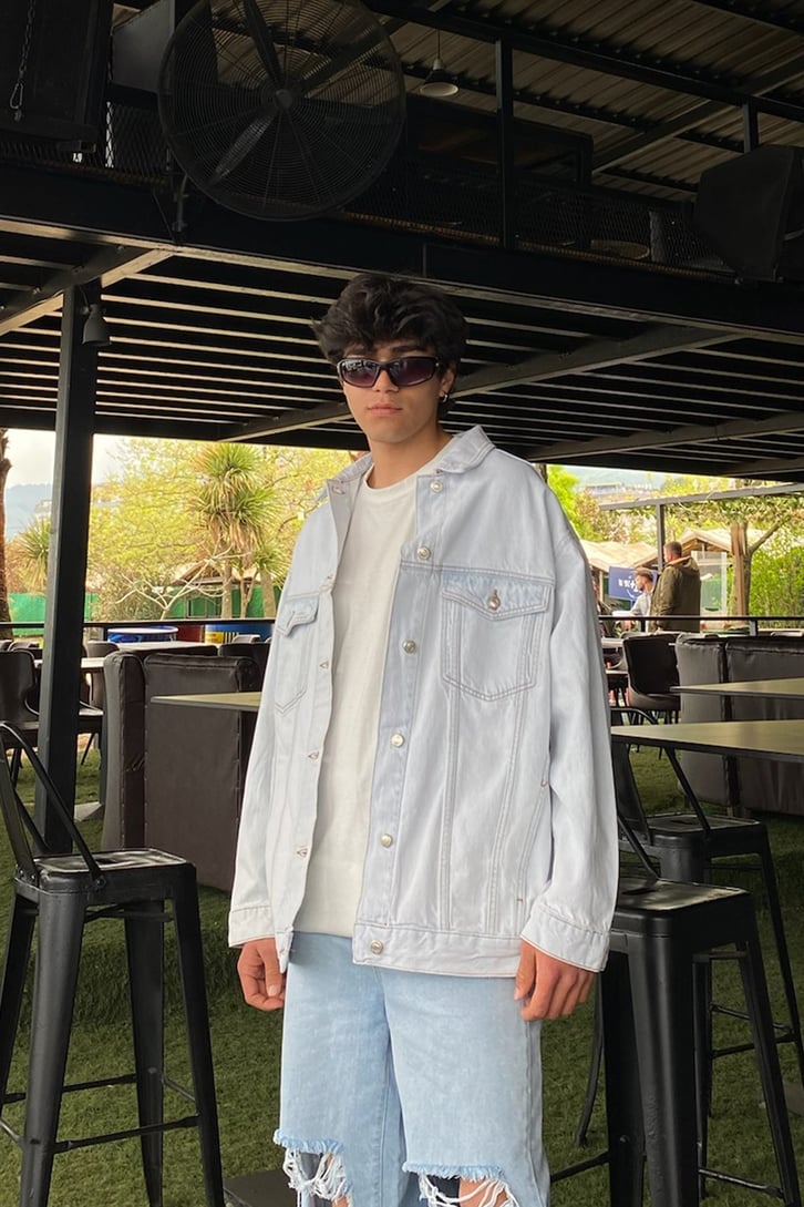 Oversize Beyaz Kot Ceket