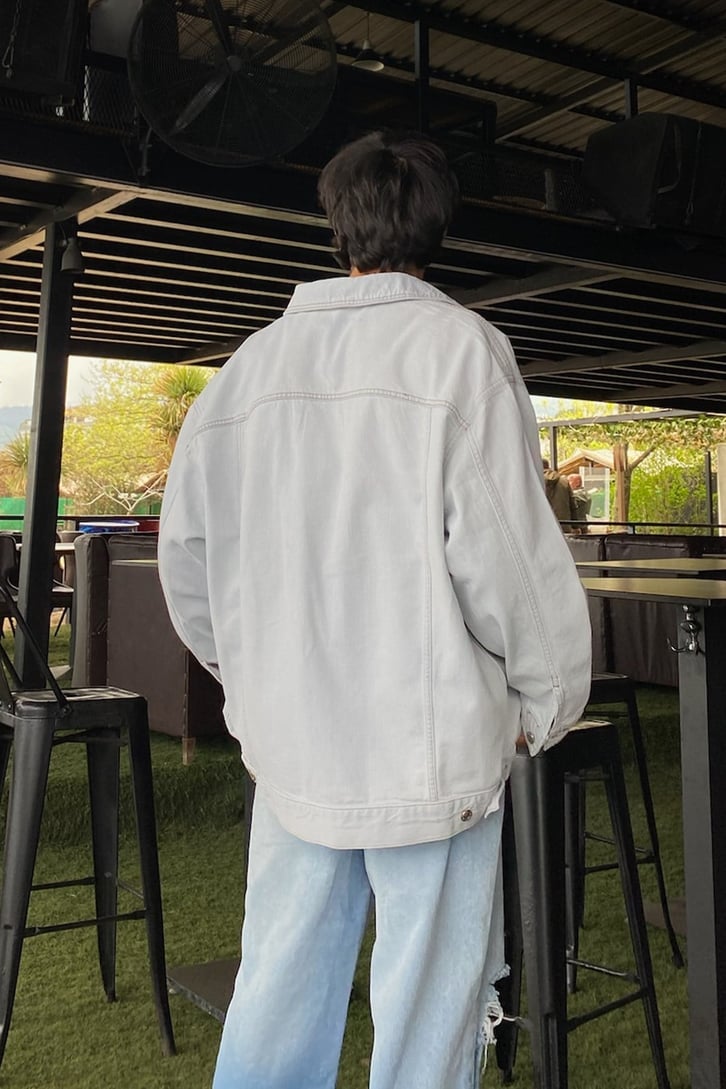 Oversize Beyaz Kot Ceket