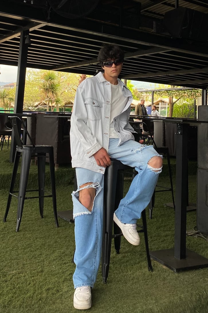 Oversize Beyaz Kot Ceket