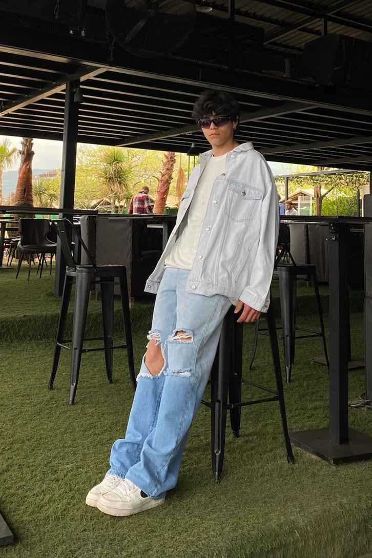 Oversize Beyaz Kot Ceket
