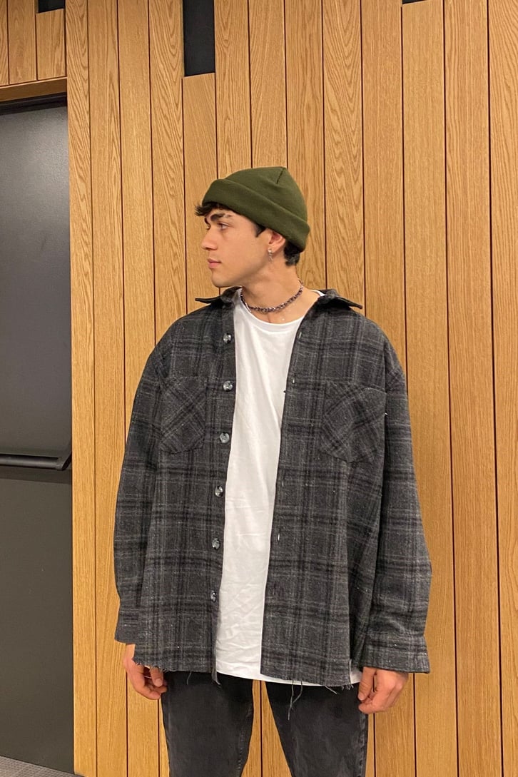 OVERSIZE EKOSELİ ODUNCU GÖMLEK