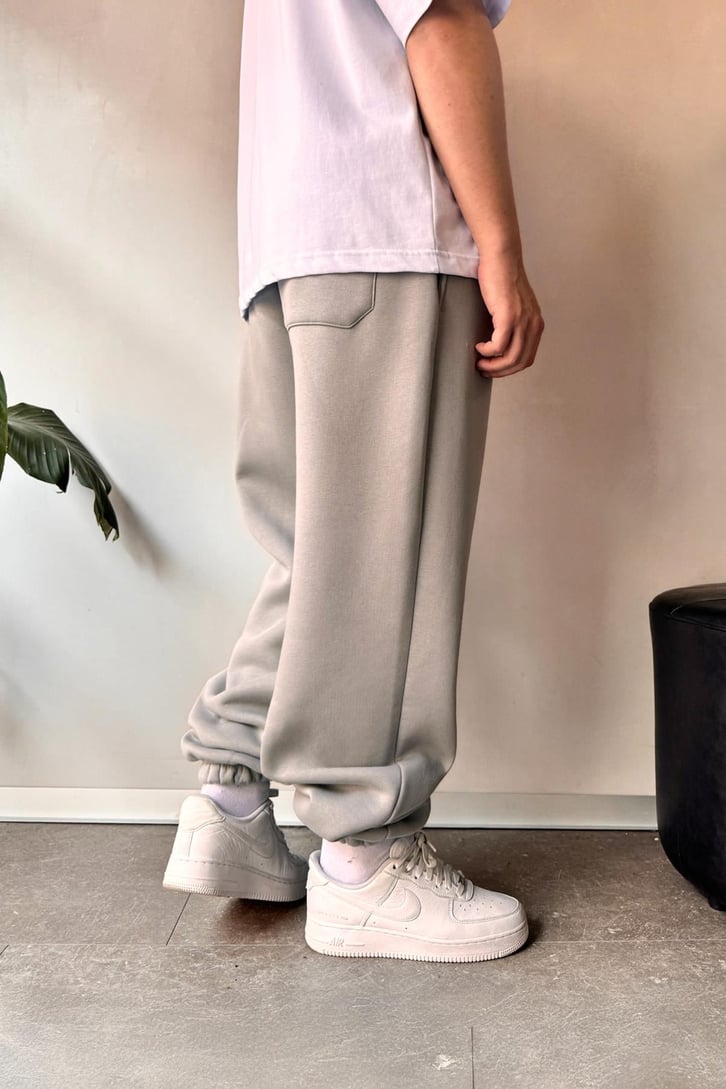 Oversize Gri Jogger Eşofman Altı