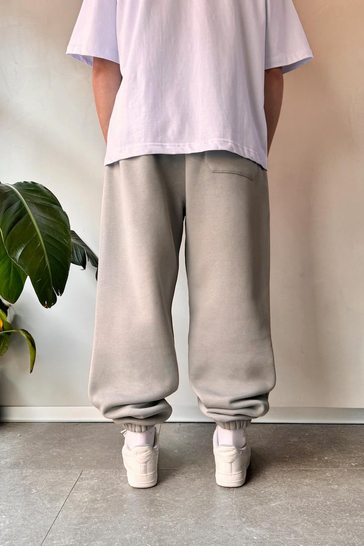 Oversize Gri Jogger Eşofman Altı