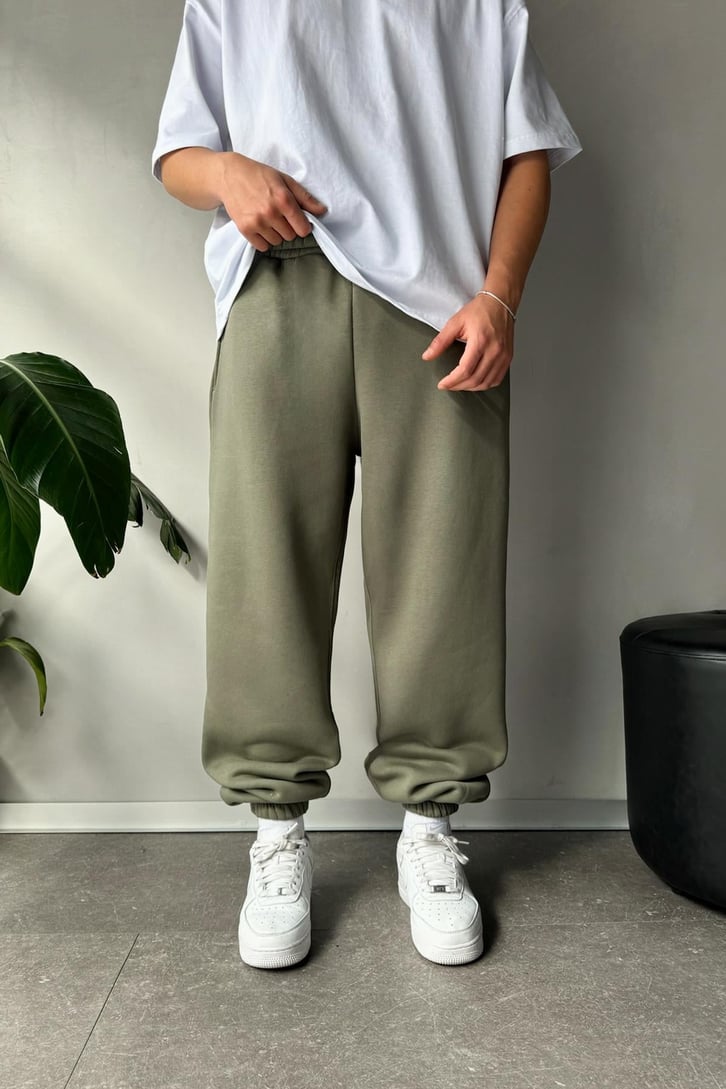 Oversize Haki Jogger Eşofman Altı