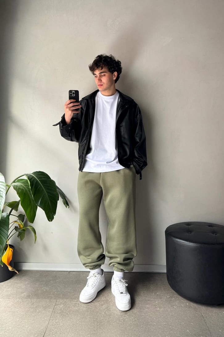 Oversize Haki Jogger Eşofman Altı