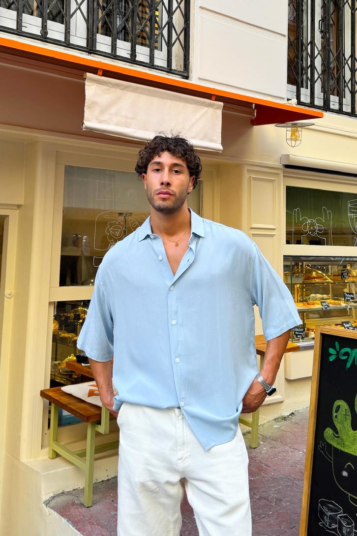 Oversize Kısa Kollu Gömlek