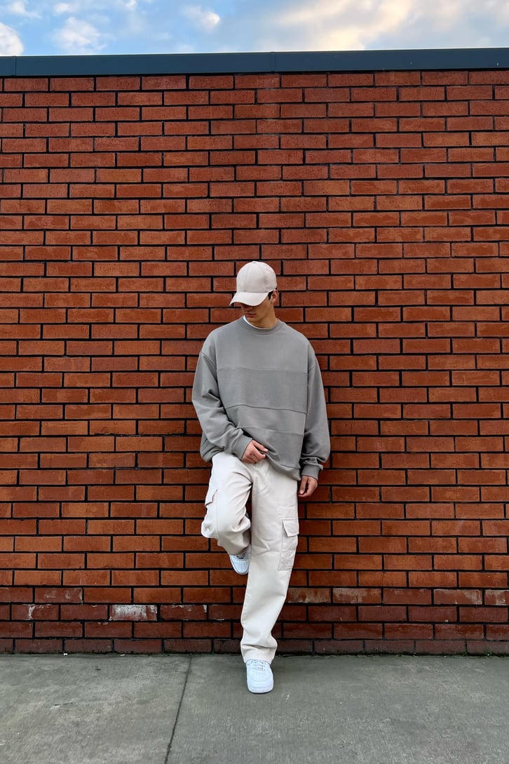 Parça Detaylı Oversize Sweatshirt