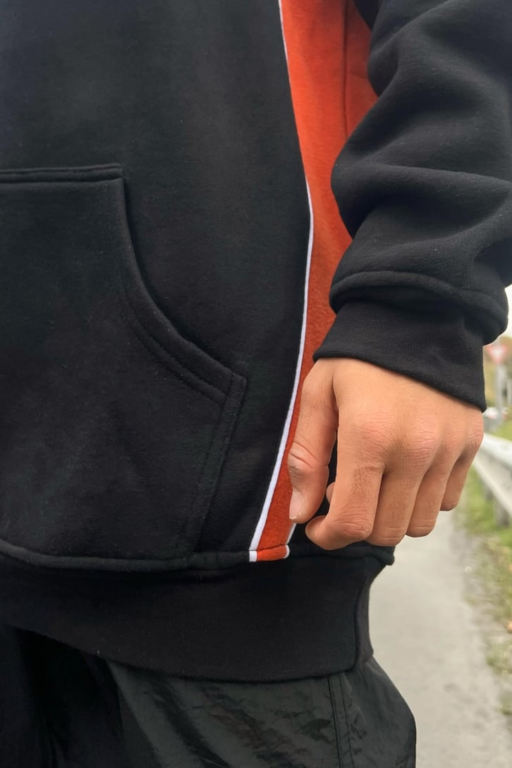 Parçalı Oversize Hoodie