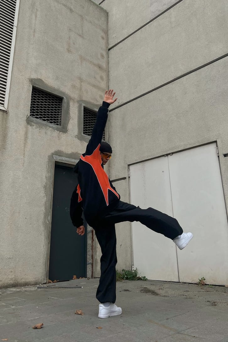 Parçalı Oversize Hoodie
