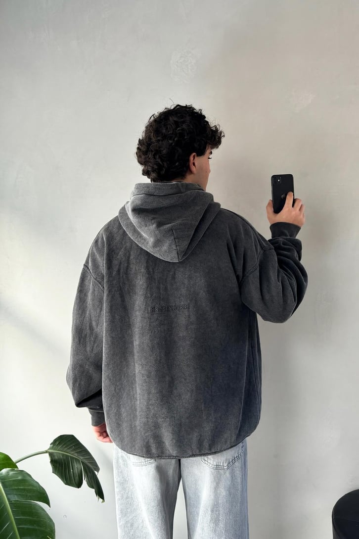 Paris Baskılı Oversize Hoodie
