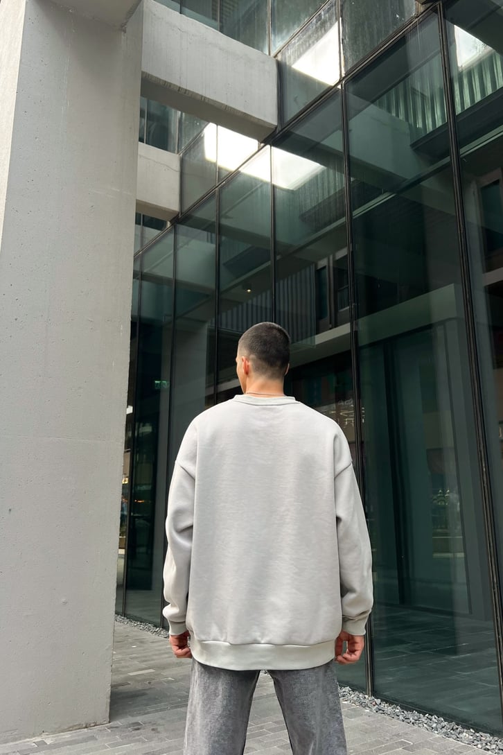 Peace Nakışlı Oversize Sweatshirt