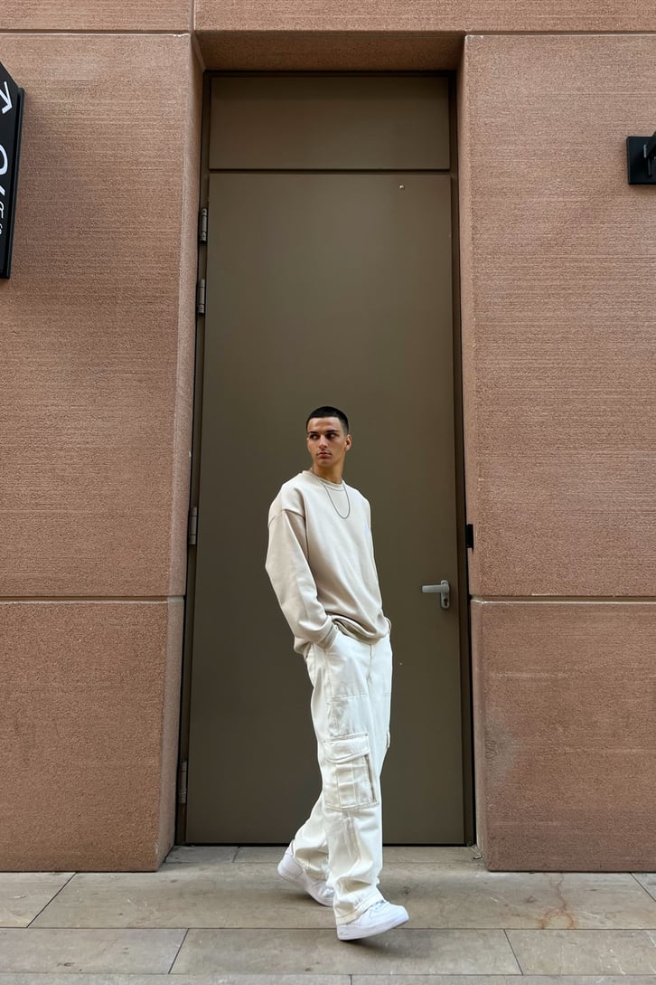 Peace Nakışlı Oversize Sweatshirt