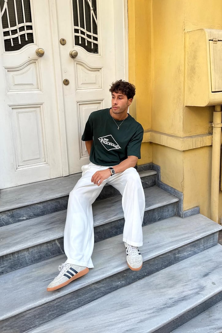 Peaceout Baskılı Oversize Tişört