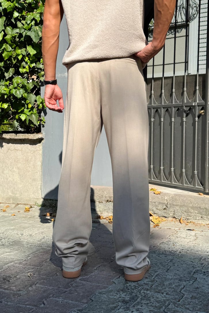 Pileli Regular Pantolon