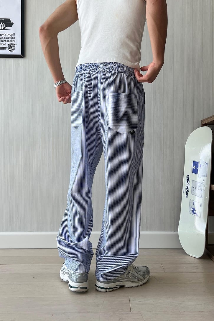 PJ Vibe İnce Çizgili Poplin Pantolon