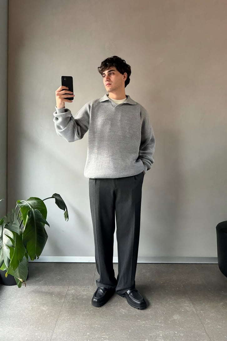 Polo Yaka Basic Triko Kazak