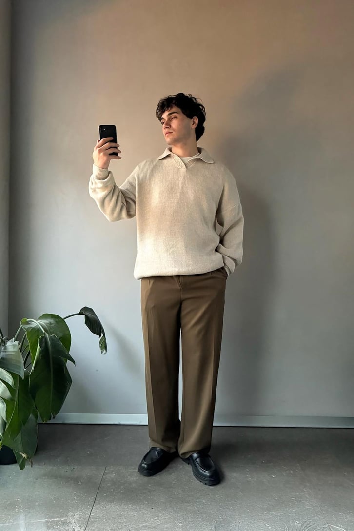 Polo Yaka Basic Triko Kazak