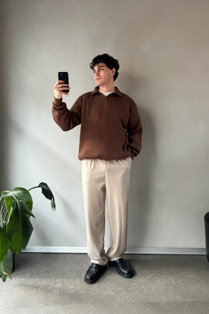 Polo Yaka Basic Triko Kazak