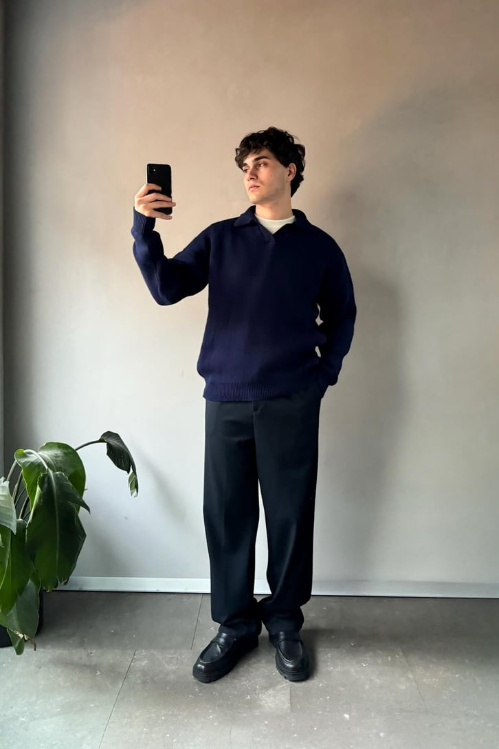 Polo Yaka Basic Triko Kazak