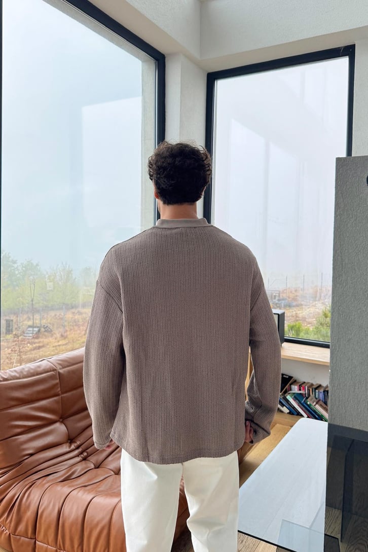 Polo Yaka Örme Sweat