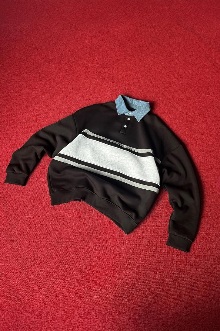 Polo Yaka Sweatshirt