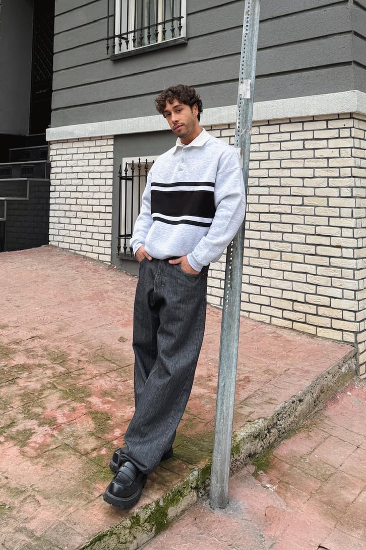Polo Yaka Sweatshirt