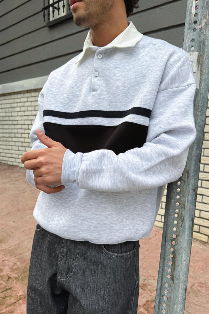 Polo Yaka Sweatshirt