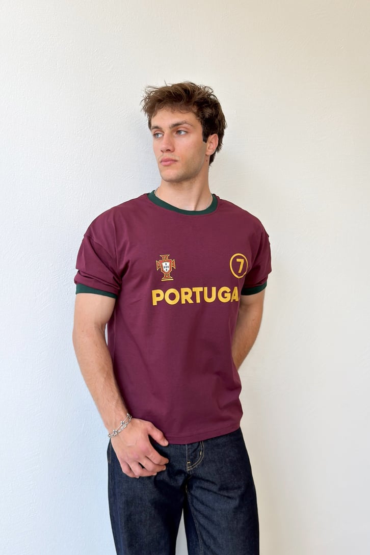 Portugal Baskılı Tişört
