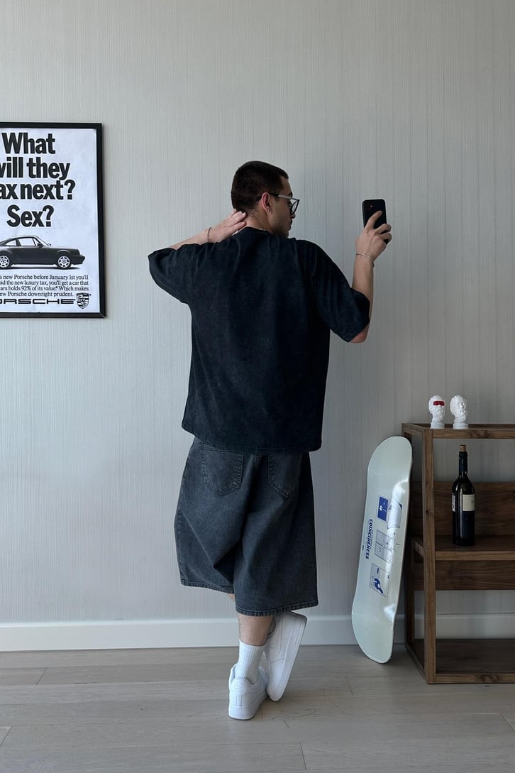 Premium Basic Acid Washed Oversize Tişört