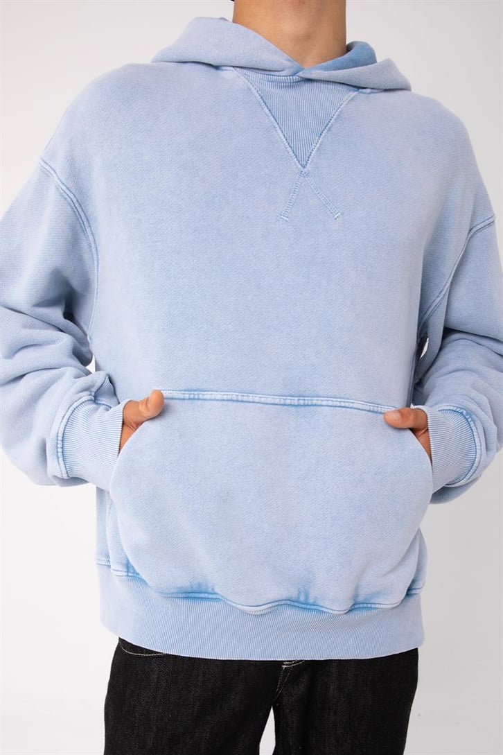 Premium Basic Bebek Mavisi Oversize Hoodie