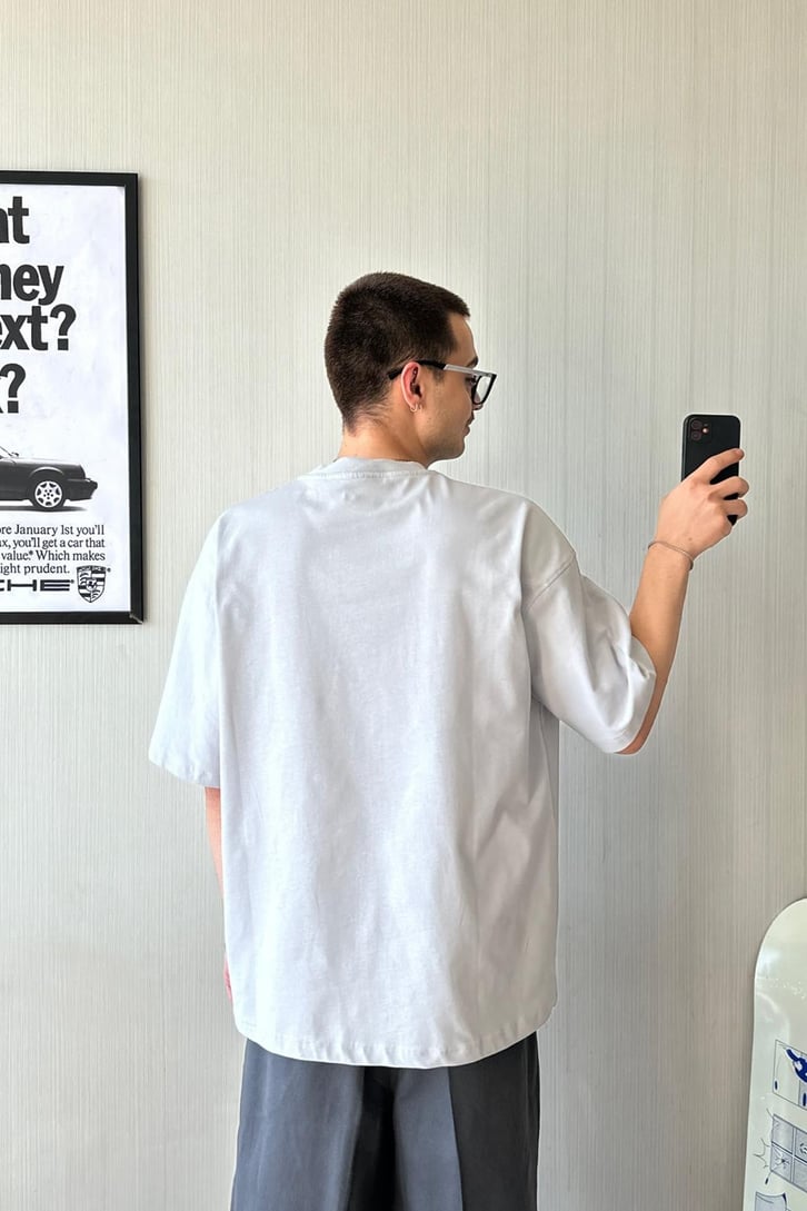 Premium Basic Gri Oversize Tişört