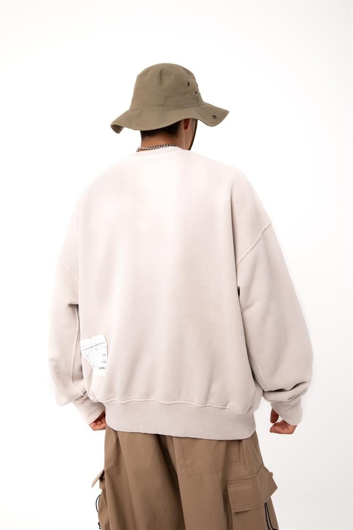 Premium Basic Taş Rengi Oversize Sweatshirt